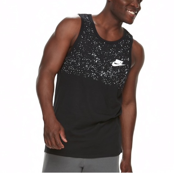 NWT NIKE Men/'s LOGO Tank Top WHITE BLACK XXL
